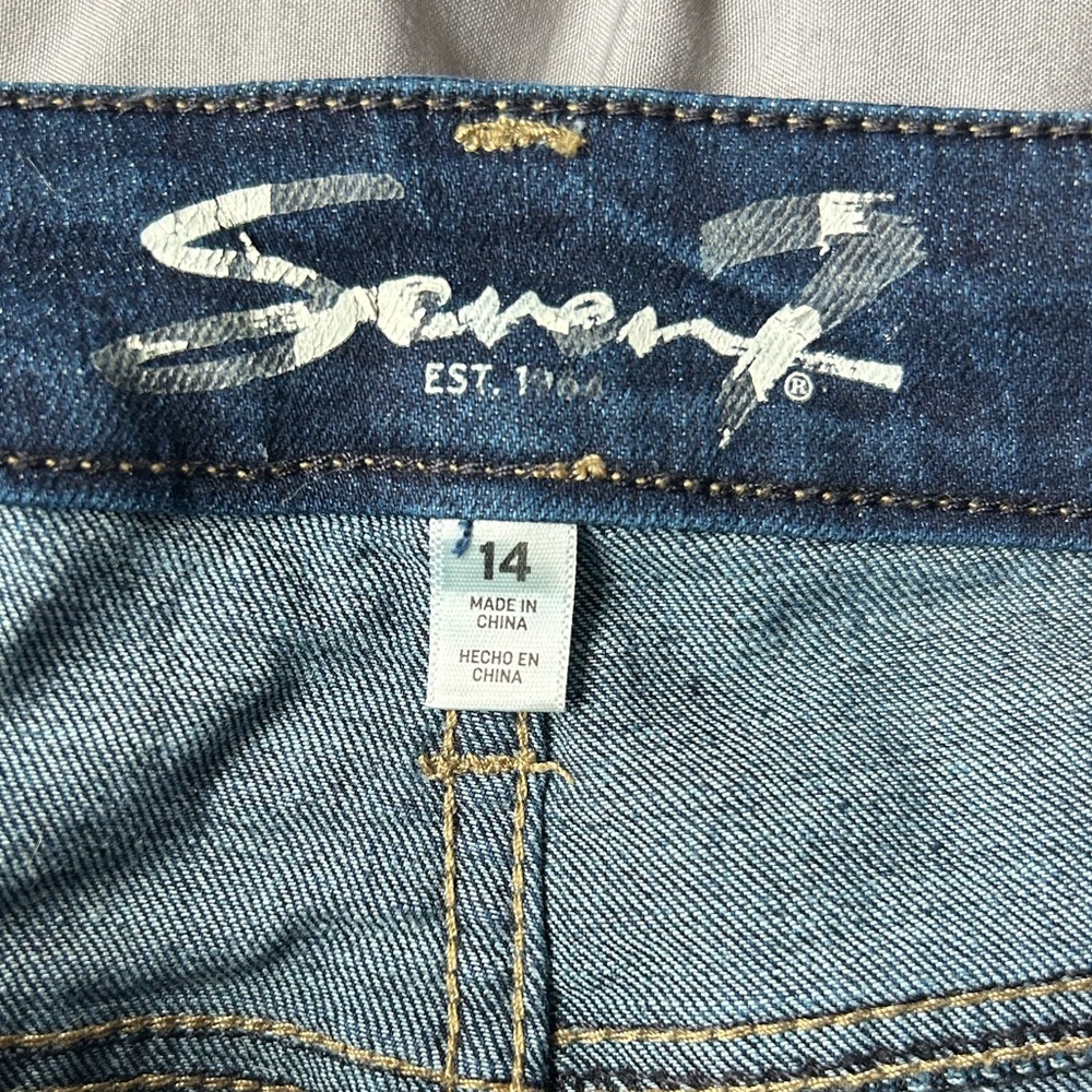Seven7 Blue Skinny Ankle Jeans - Picture 5 of 8